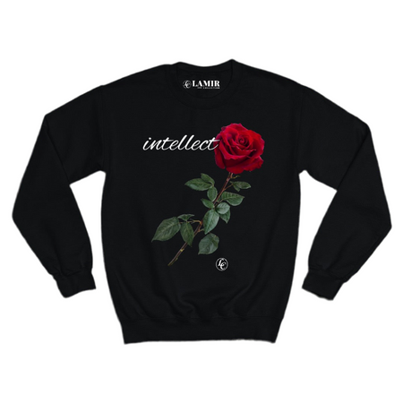 Black Intellect Sweatshirt - motivational streetwear apparel by Lamir Collection