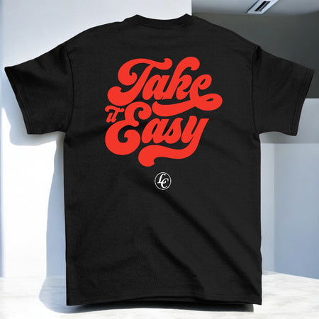 Black Take It Easy Short Sleeve Tee - motivational streetwear apparel by Lamir Collection