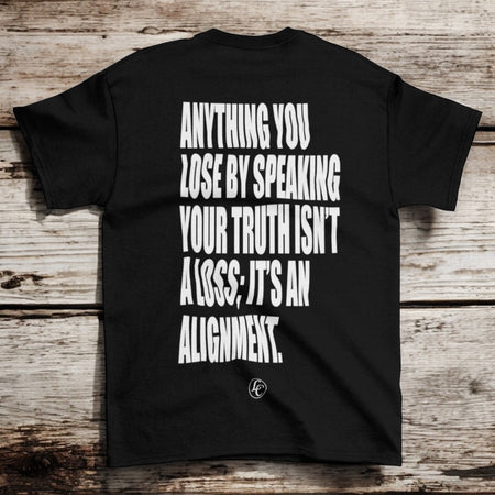 Black It's An Alignment Short Sleeve Tee - motivational streetwear apparel by Lamir Collection