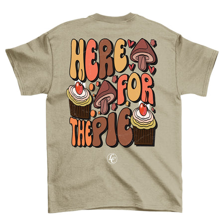 Beige Here For The Pie Short Sleeve Tee - motivational streetwear apparel by Lamir Collection