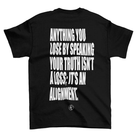 Black It's An Alignment Short Sleeve Tee - motivational streetwear apparel by Lamir Collection