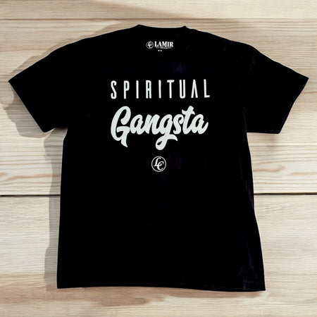Black Spiritual Gangsta Tee - motivational streetwear apparel by Lamir Collection
