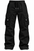 Black cargo pants with an elastic drawstring waist, large side cargo pockets with snap closures, and adjustable cuffs, shown against a plain white background.