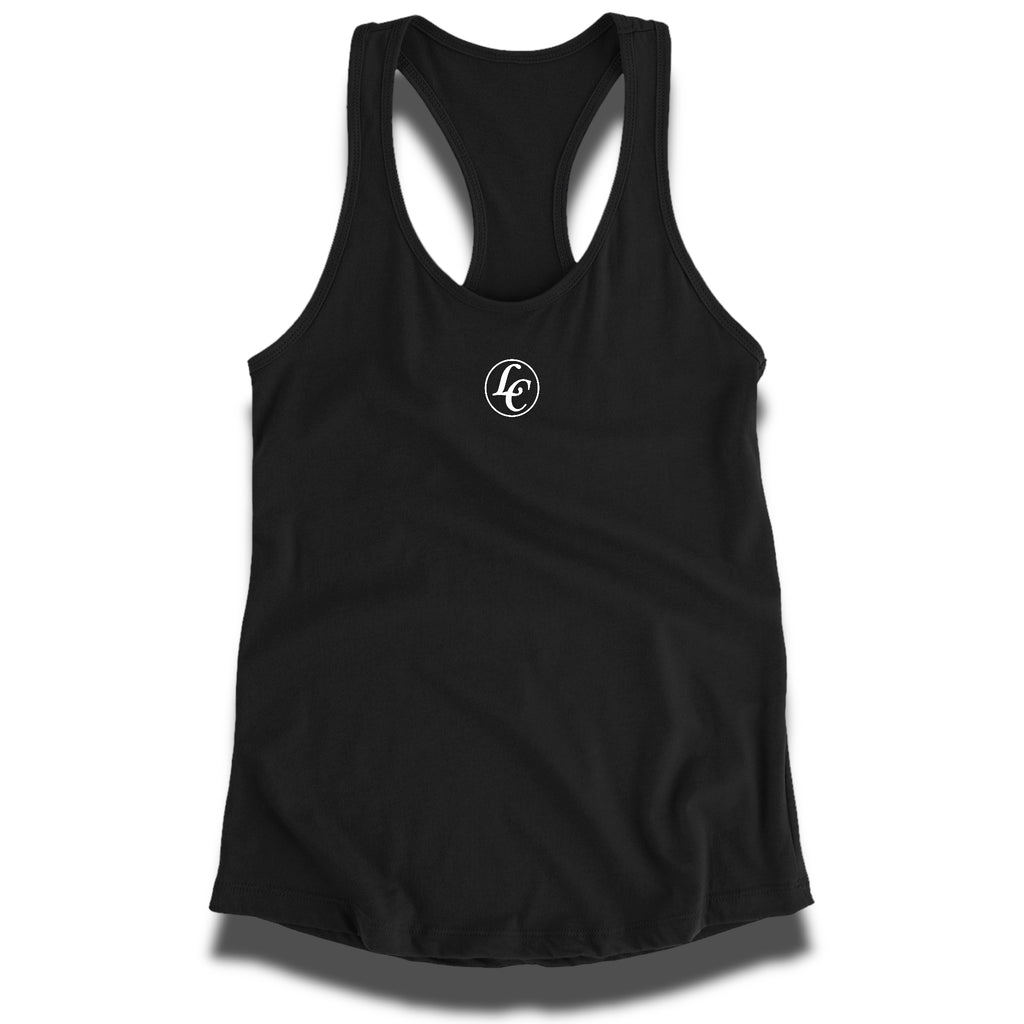 Black LC Women's Racerback - motivational streetwear apparel by Lamir Collection