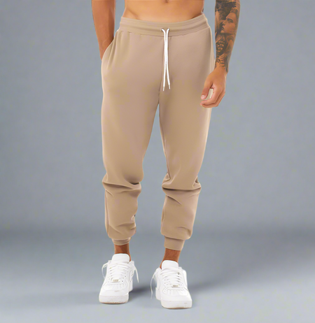 Beige-1 Premium Basic Unisex Joggers (matches Premium Basic Jacket & Hoodie) - motivational streetwear apparel by Lamir Collection
