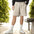Beige LC Premium Pique Shorts - motivational streetwear apparel by Lamir Collection