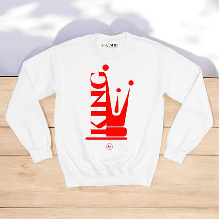 Red King Sweatshirt - motivational streetwear apparel by Lamir Collection