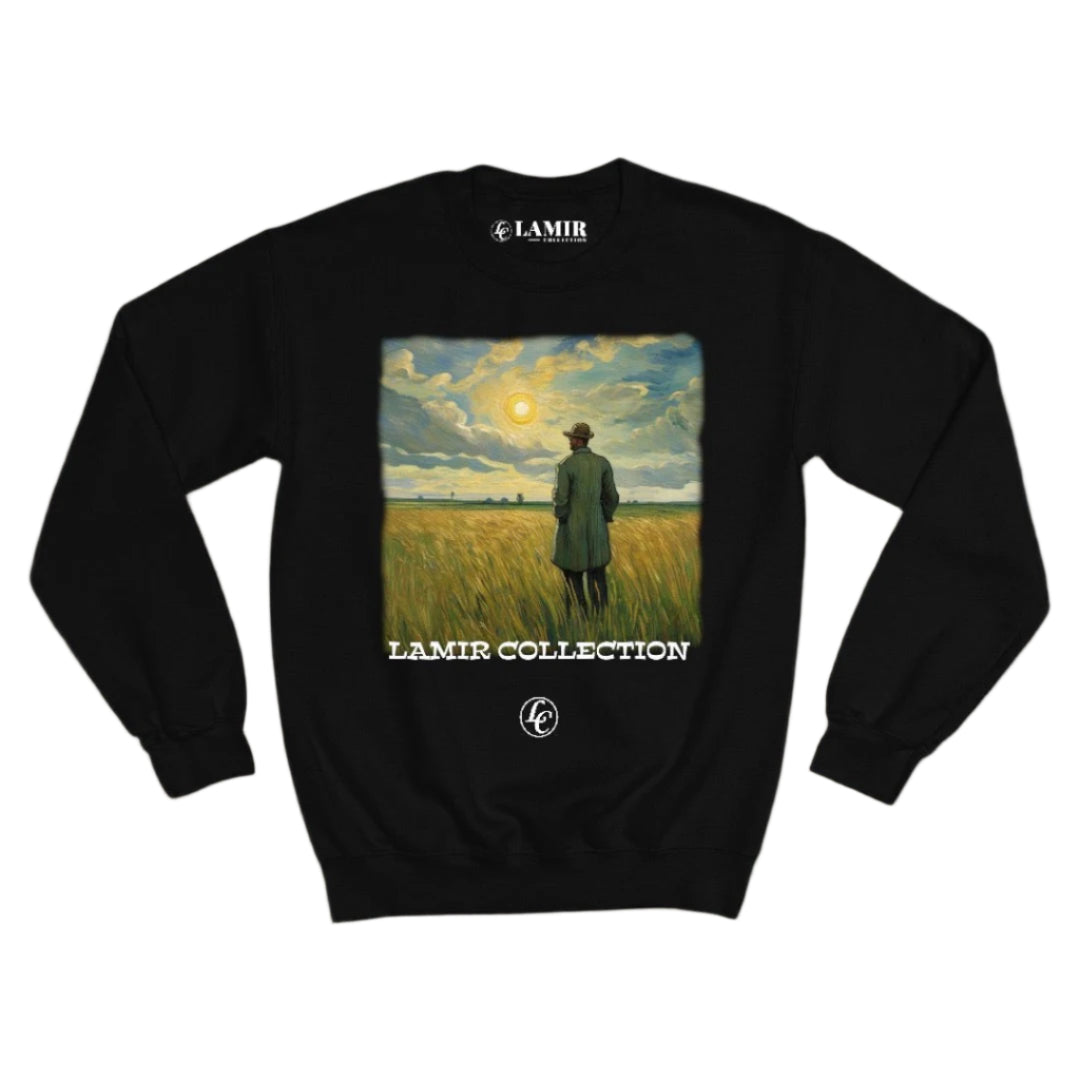 Black I Am Art Sweatshirt - motivational streetwear apparel by Lamir Collection