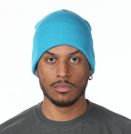 Neon-blue Neon Cuffed Basic Beanie - motivational streetwear apparel by Lamir Collection