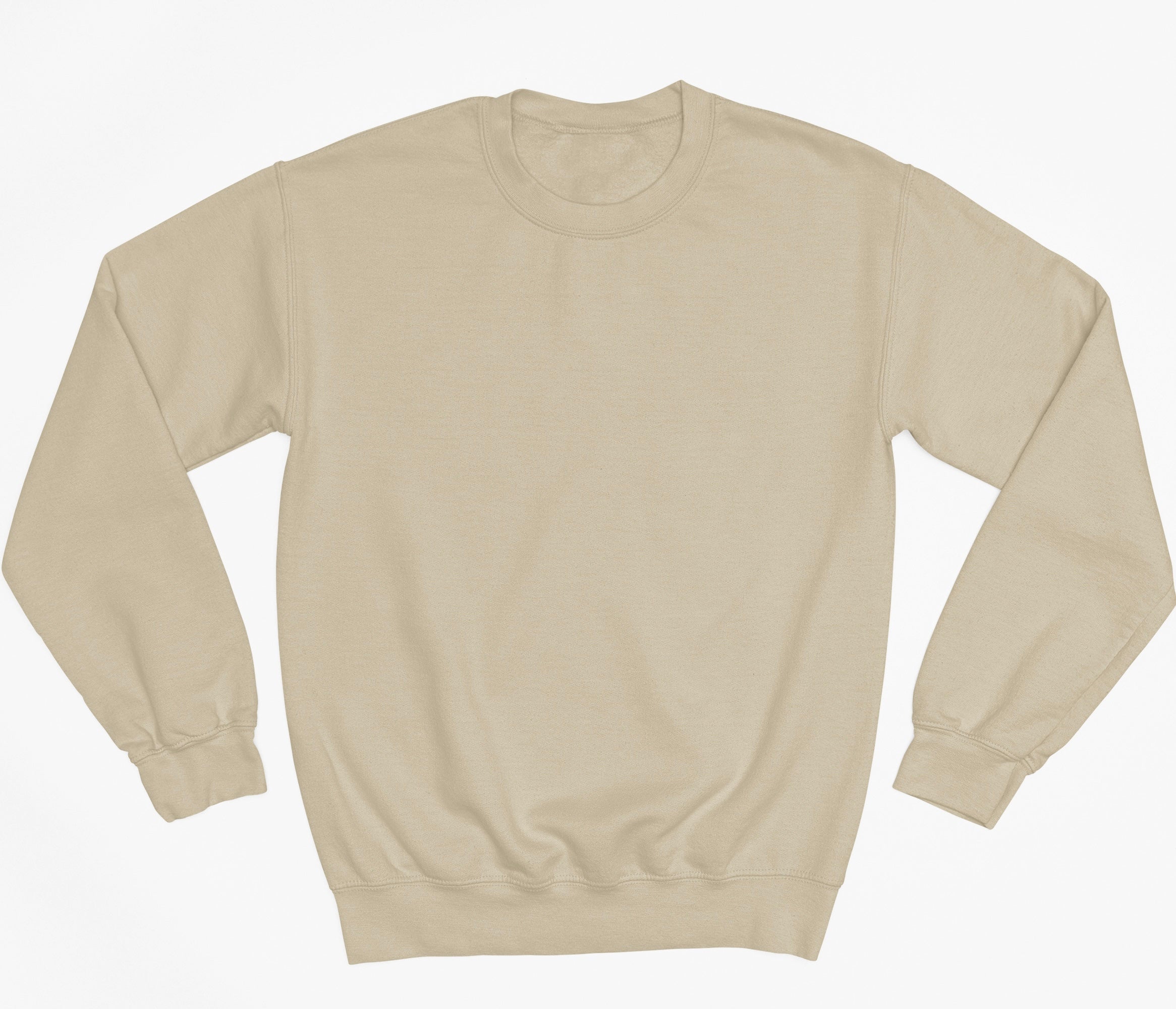 Beige Premium Basic Fleece Sweatshirt - motivational streetwear apparel by Lamir Collection