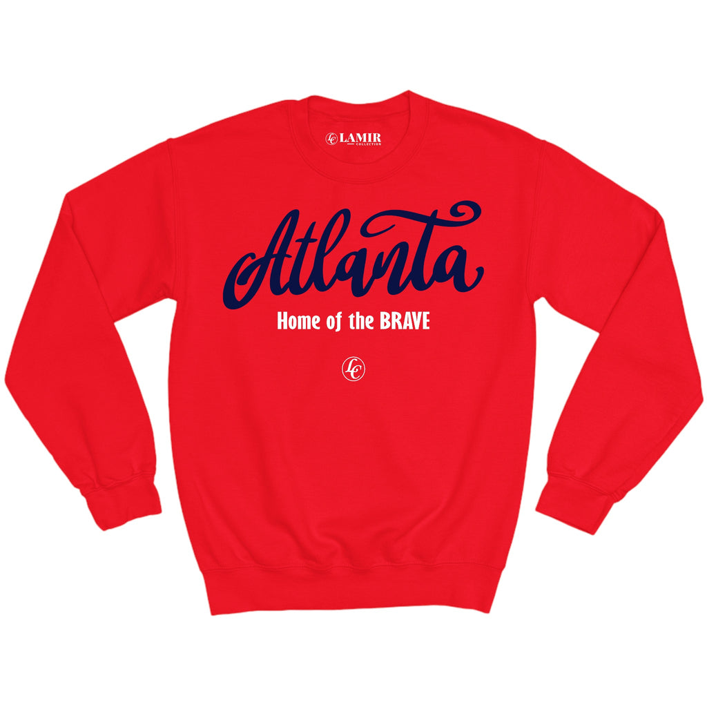 Red Atlanta (HOTB) Sweatshirt - motivational streetwear apparel by Lamir Collection