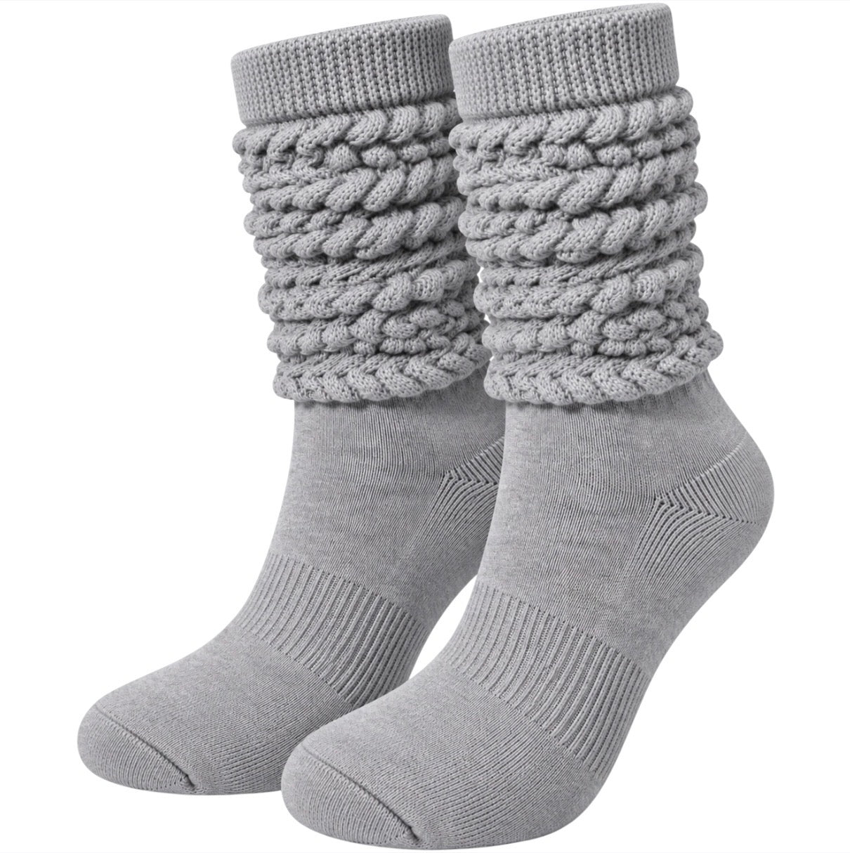 Soft Ribbed Women's Slouch Socks