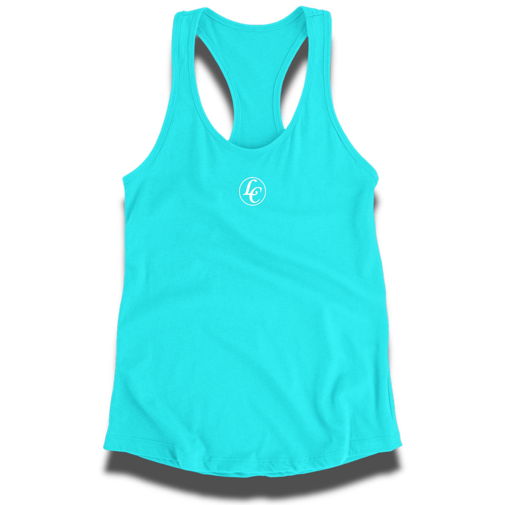 Turquoise LC Women's Racerback - motivational streetwear apparel by Lamir Collection