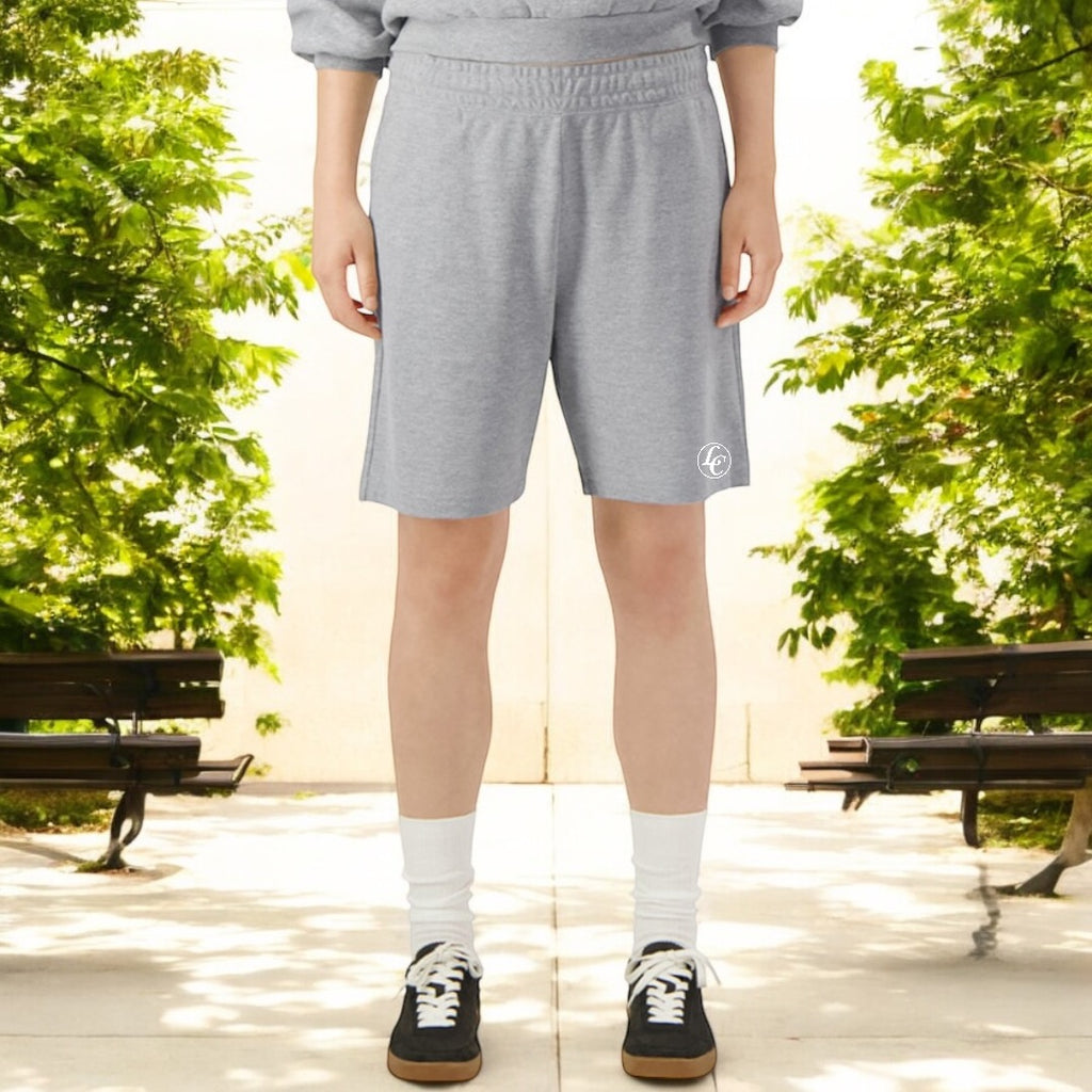 Gray LC Premium Pique Shorts - motivational streetwear apparel by Lamir Collection