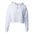 White LC Women's Lightweight Cropped Hoodie - motivational streetwear apparel by Lamir Collection