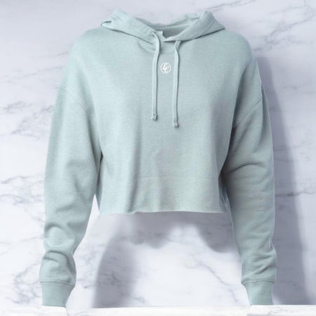 Mint LC Women's Lightweight Cropped Hoodie - motivational streetwear apparel by Lamir Collection