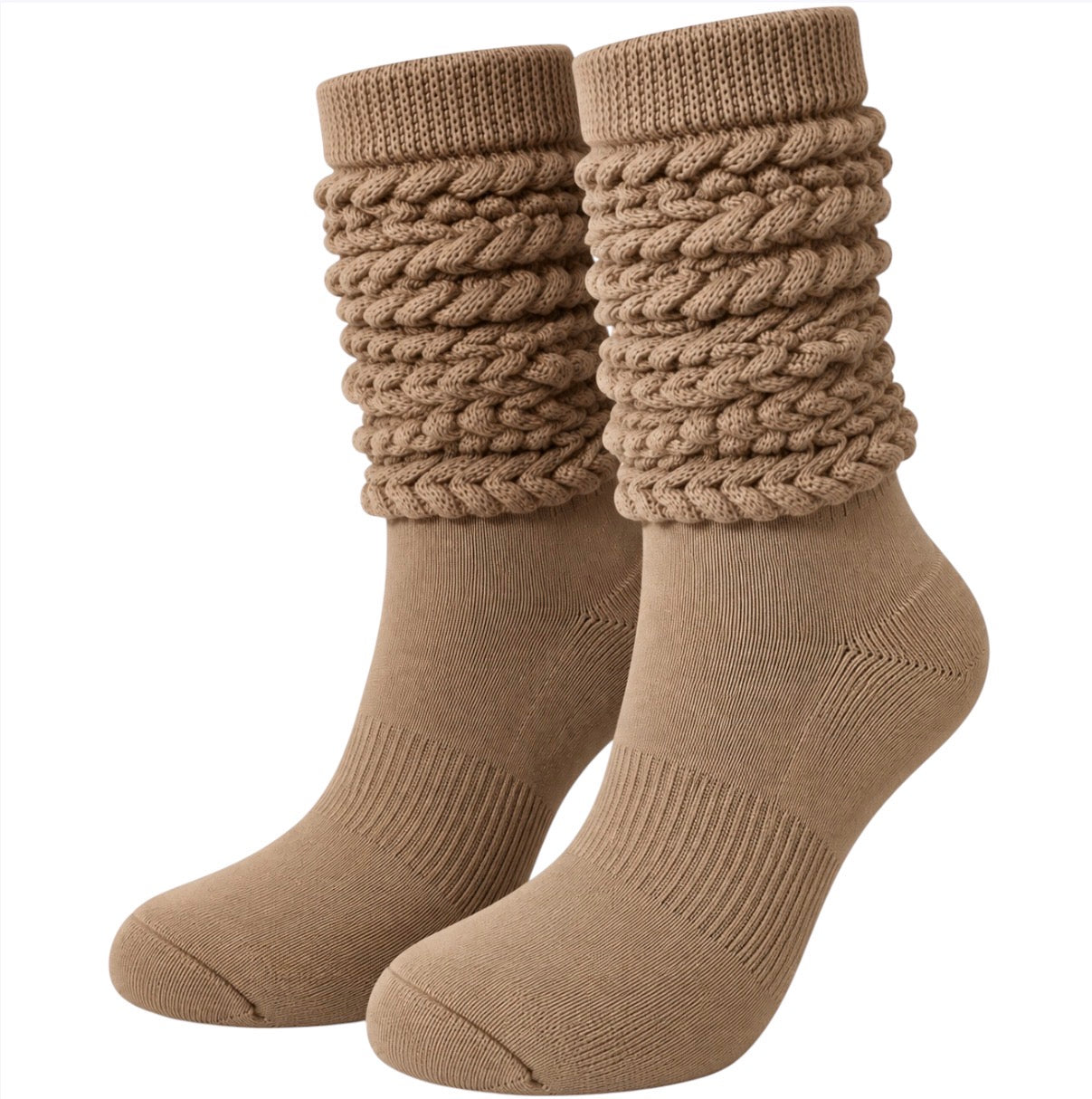 Soft Ribbed Women's Slouch Socks
