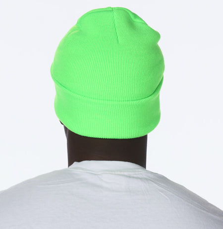 Neon-green Neon Cuffed Basic Beanie - motivational streetwear apparel by Lamir Collection