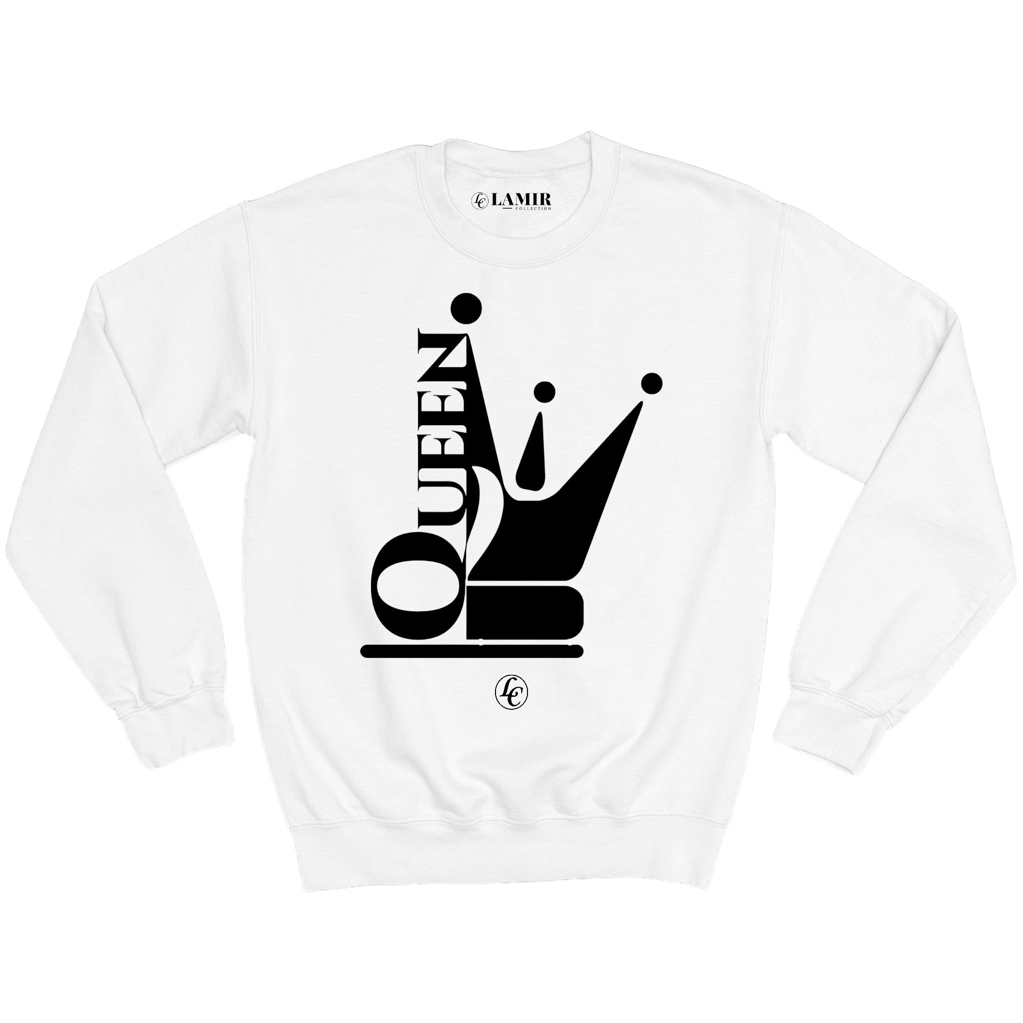 Black Queen Sweatshirt - motivational streetwear apparel by Lamir Collection