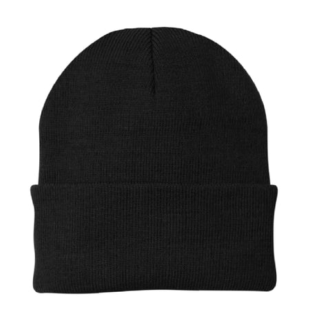 Black Cuffed Basic Beanie - motivational streetwear apparel by Lamir Collection