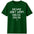 Green t-shirt with white text 'Dreams Don't Work Unless You Do' on a white background