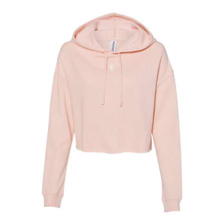 Coral LC Women's Lightweight Cropped Hoodie - motivational streetwear apparel by Lamir Collection