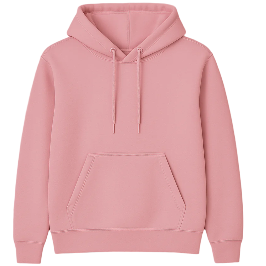 Pink hoodie on a white background