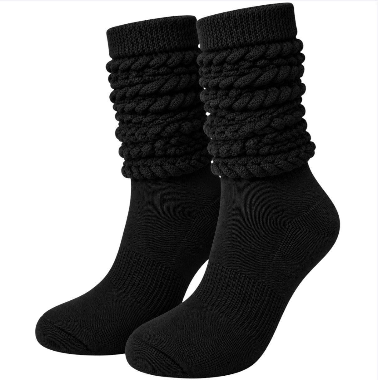 Soft Ribbed Women's Slouch Socks