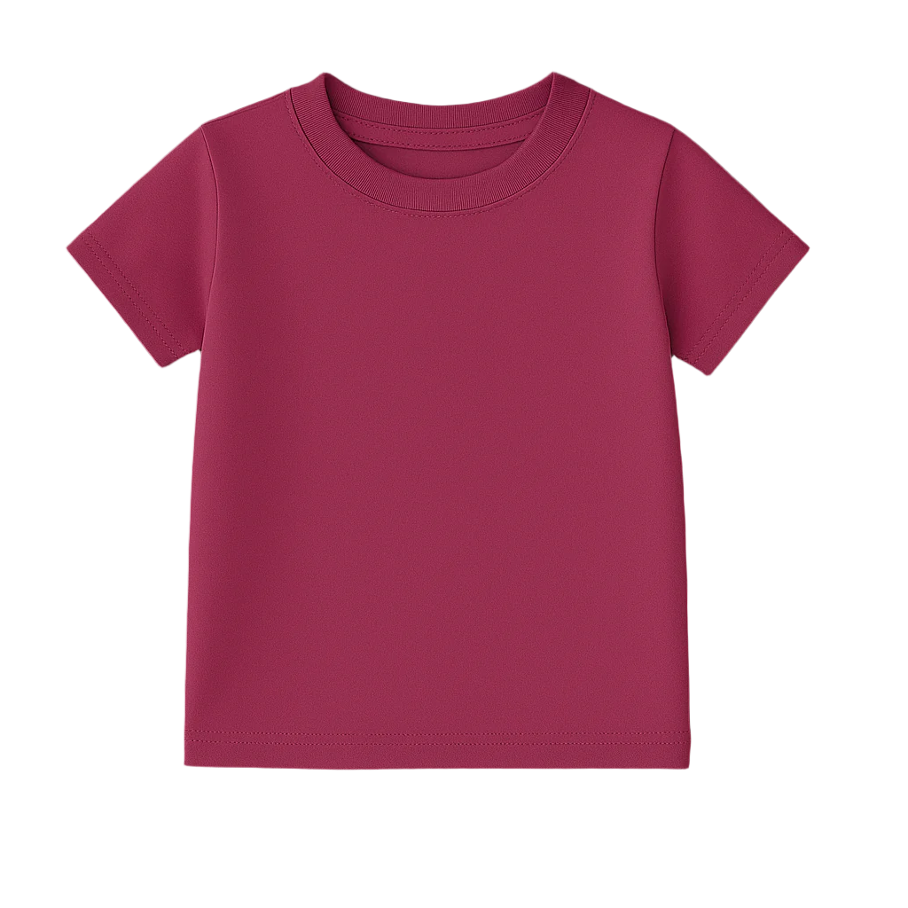 Plain berry/pink toddler t-shirt on a white background