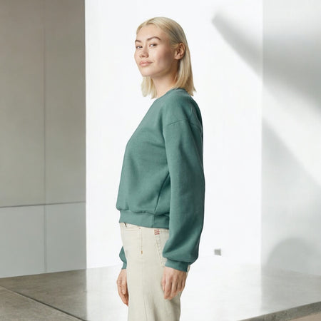 Seafoam Cozy Women's Basic Fleece Sweatshirt - motivational streetwear apparel by Lamir Collection