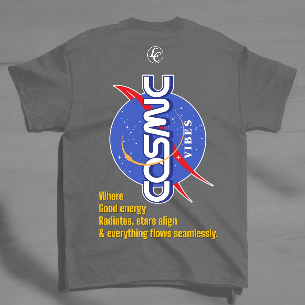 Carbon Cosmic Vibes Comfort Short Sleeve Tee - motivational streetwear apparel by Lamir Collection