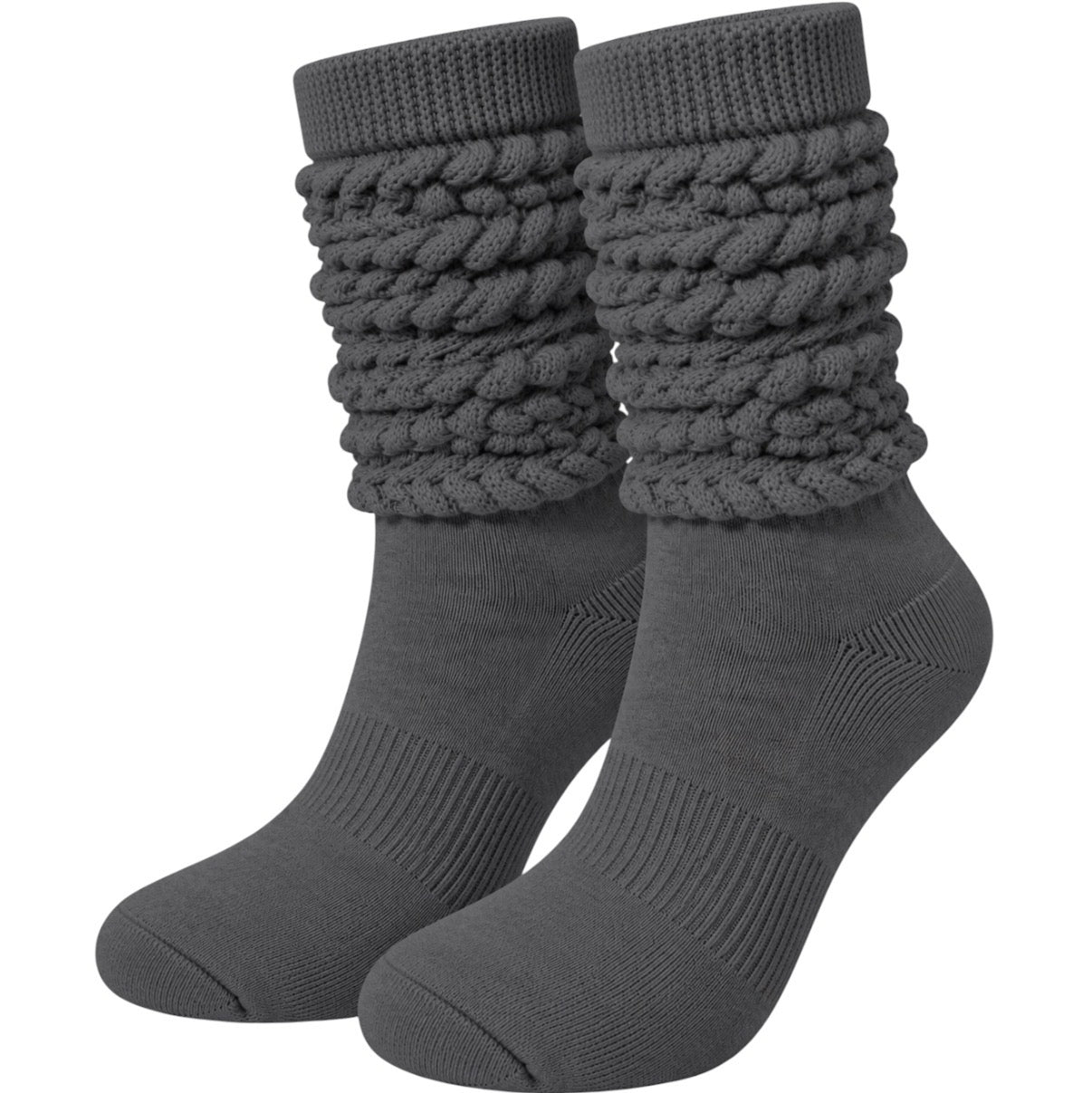 Soft Ribbed Women's Slouch Socks