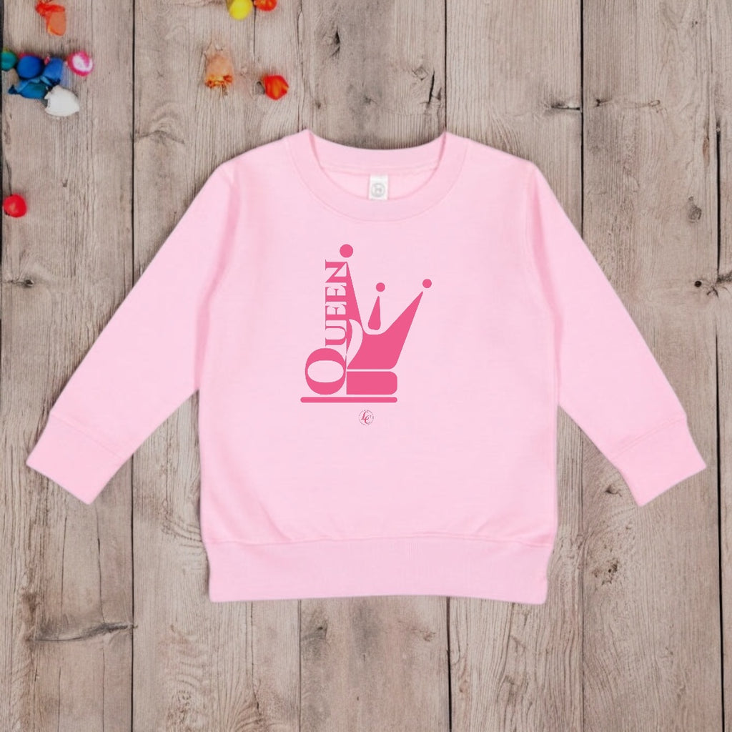 Pink Queen Toddler Sweatshirt - motivational streetwear apparel by Lamir Collection