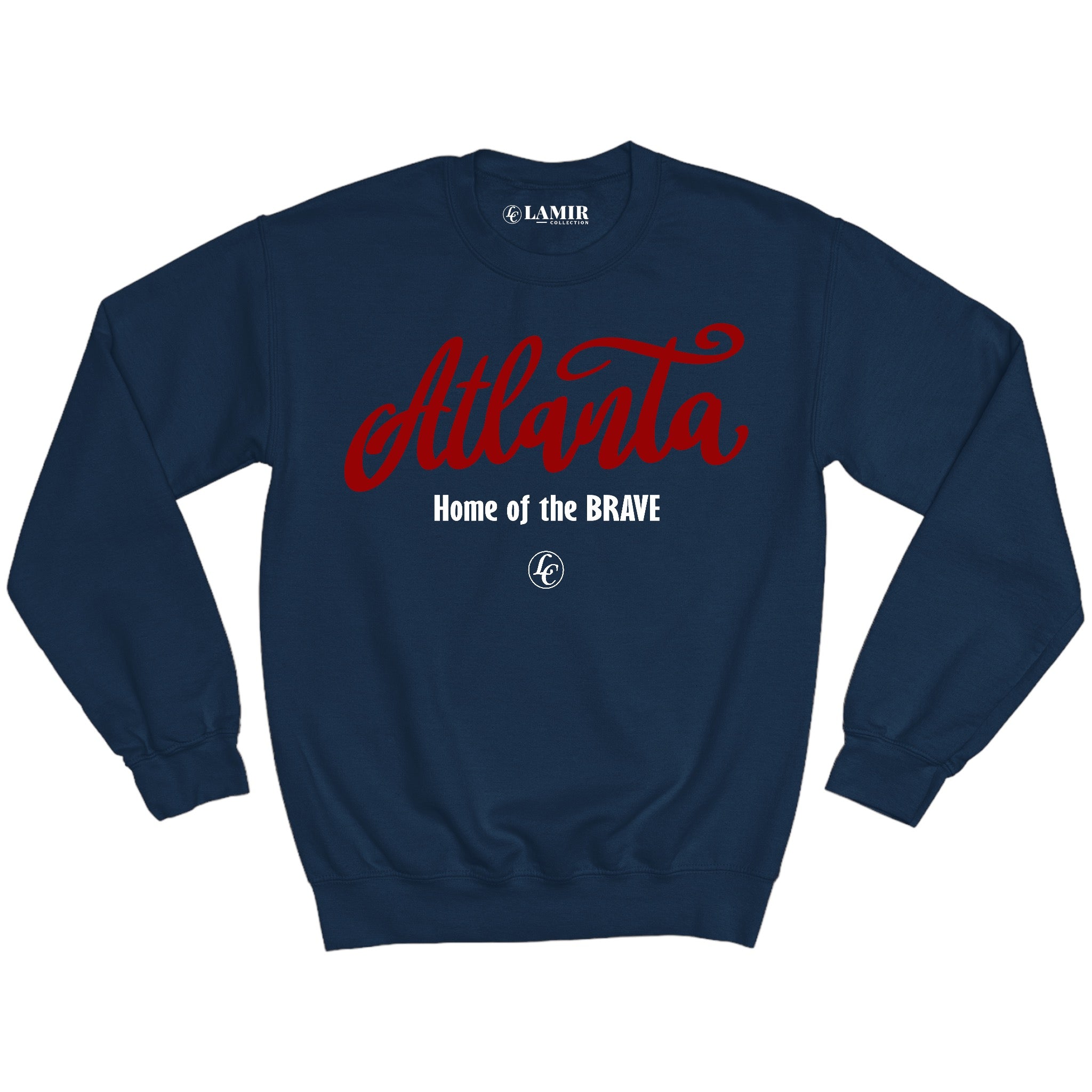 Navy Atlanta (HOTB) Sweatshirt - motivational streetwear apparel by Lamir Collection