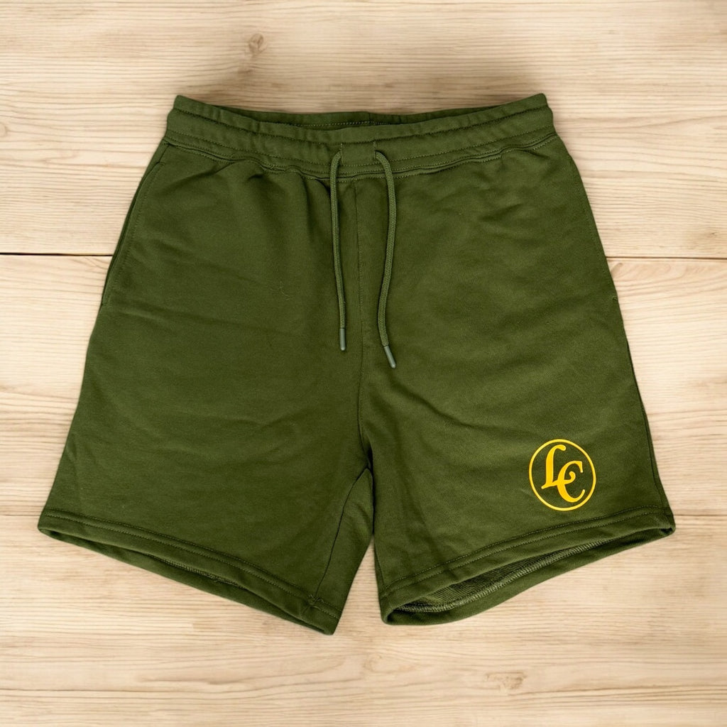 Forest-green LC Premium Terry Shorts - motivational streetwear apparel by Lamir Collection