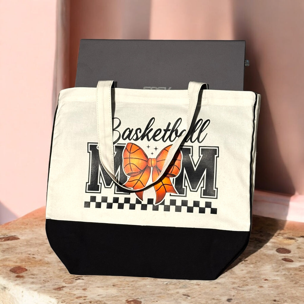Basketball Mom Tote Bag (17x12.5)