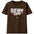Brown t-shirt with 'Self Love Club' text on a white background