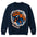 Navy blue sweatshirt with Broncos logo on a white background