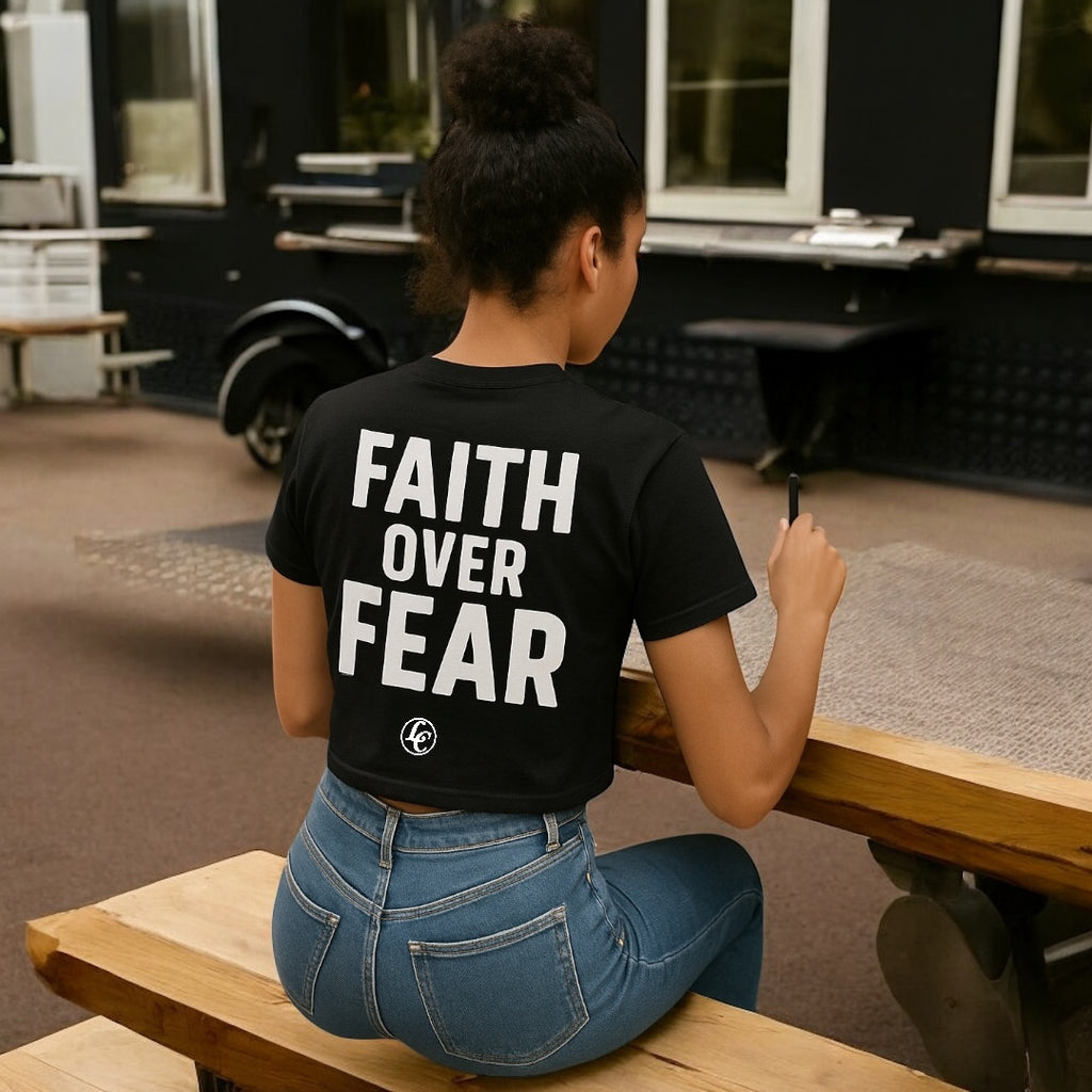 Faith Over Fear Women’s Crop Top