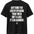 Black t-shirt with white motivational quote on the back