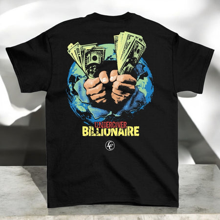 Black Undercover Billionaire Short Sleeve Tee - motivational streetwear apparel by Lamir Collection