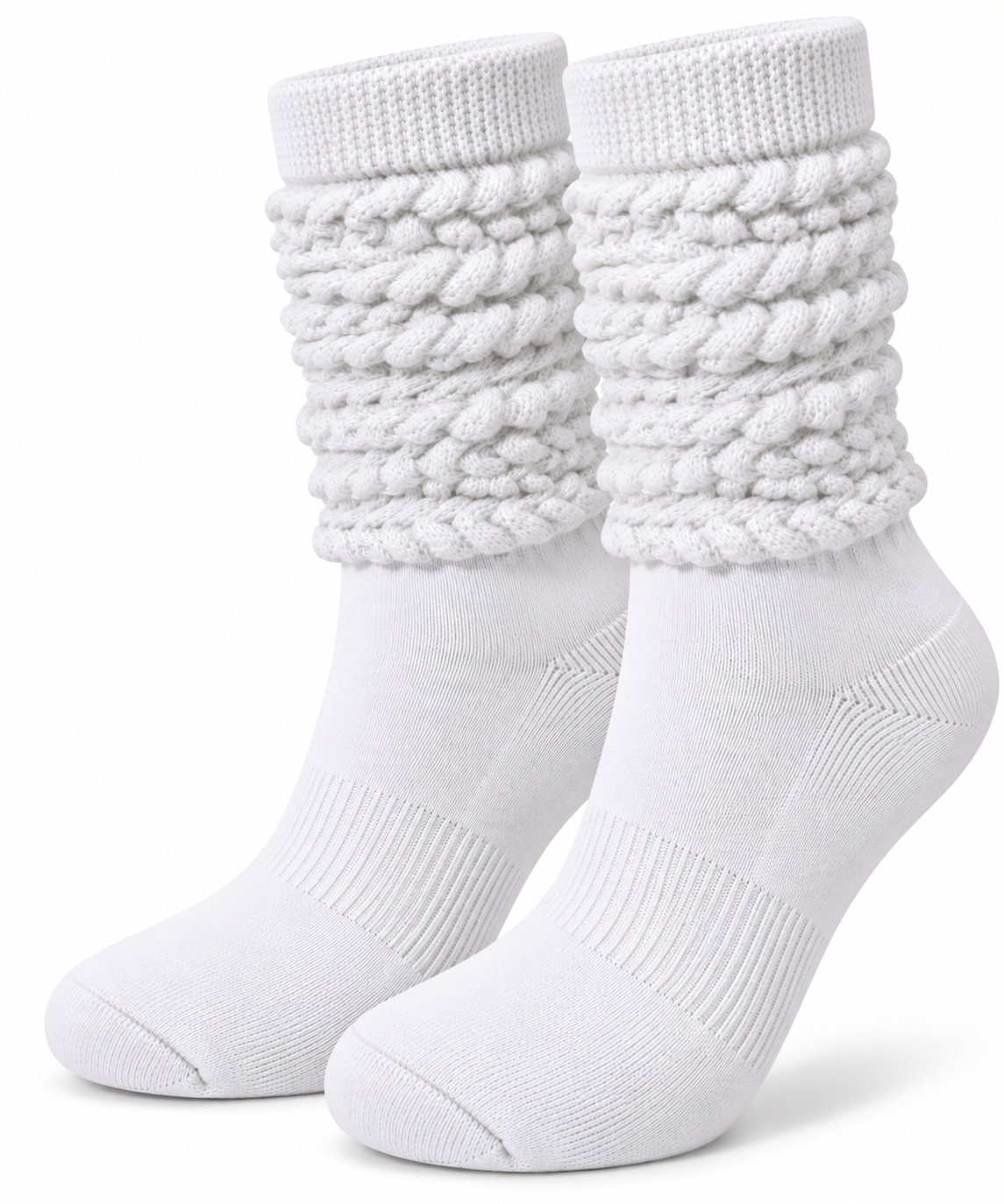 Soft Ribbed Women's Slouch Socks