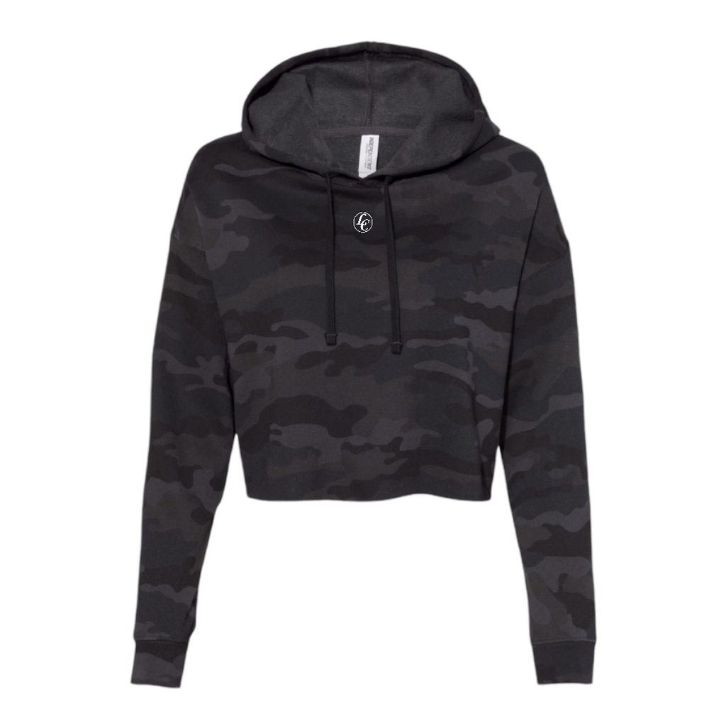 Camo LC Women's Lightweight Cropped Hoodie - motivational streetwear apparel by Lamir Collection