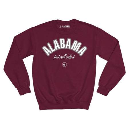 Crimson Alabama Sweatshirt - motivational streetwear apparel by Lamir Collection
