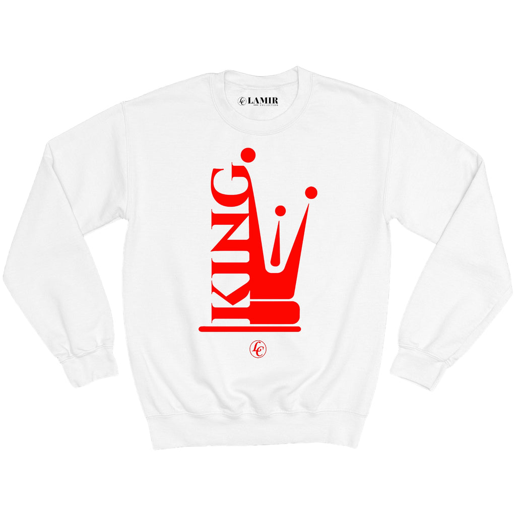 Red King Sweatshirt - motivational streetwear apparel by Lamir Collection