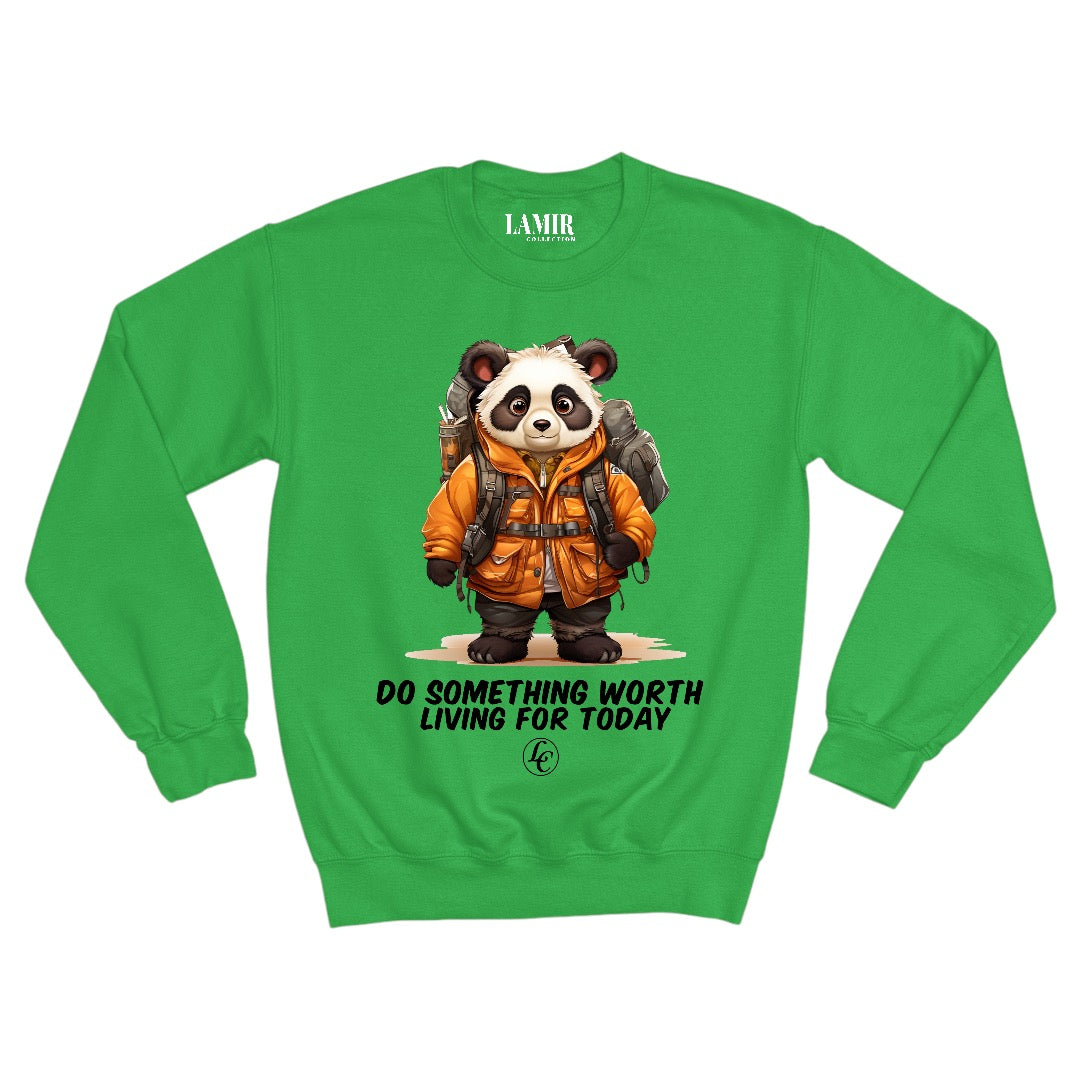 Green Do Something Worth Living For Sweatshirt - motivational streetwear apparel by Lamir Collection