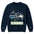 Navy blue sweatshirt with Seahawks logo and text on a white background