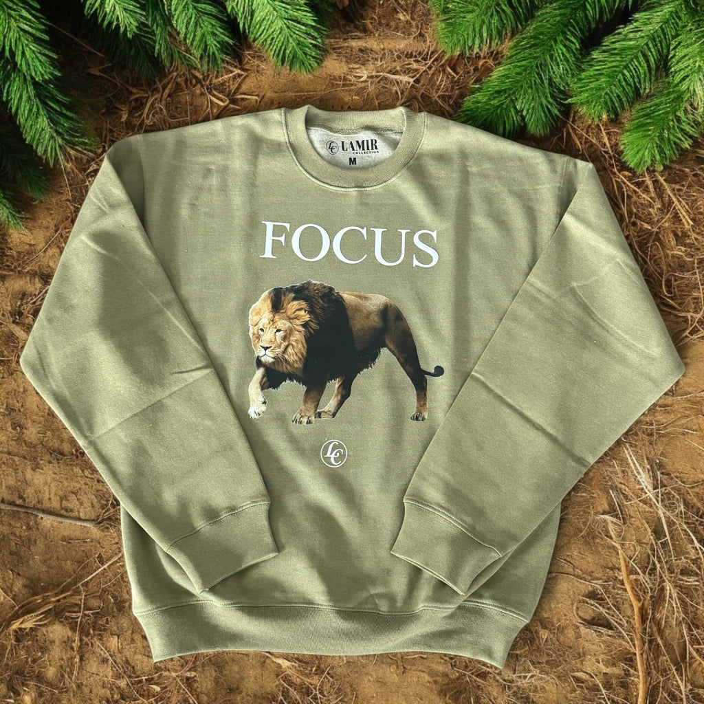 Sage Focus Sweatshirt - motivational streetwear apparel by Lamir Collection