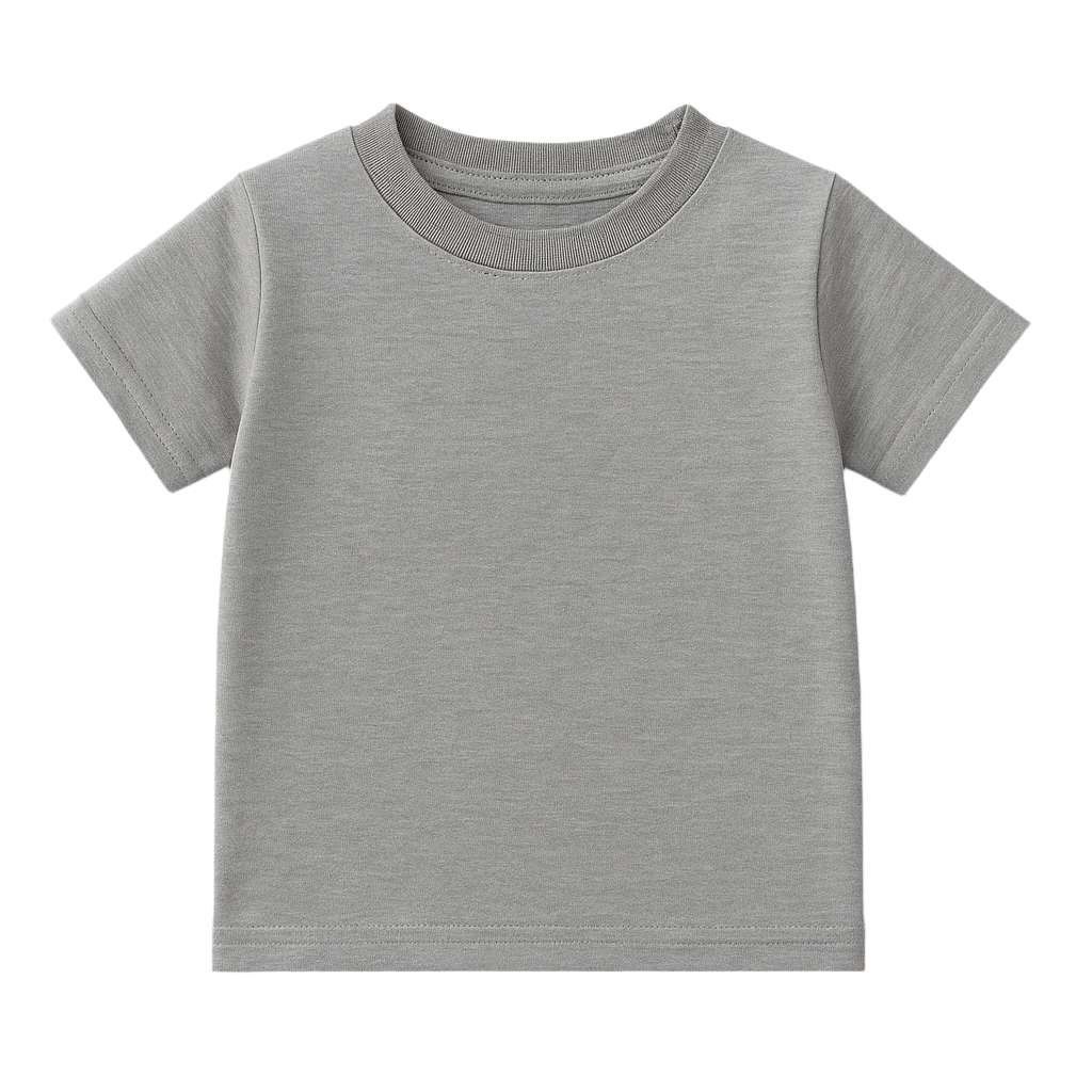 Gray toddler t-shirt on a white background