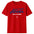 Red t-shirt with 'Atlanta Home of the Brave' text on a white background